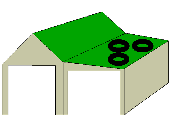 Garage with 3 tires